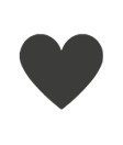 A heart in the CWC dark grey